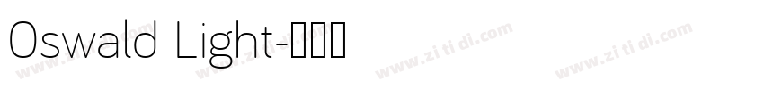0swald Light字体转换
